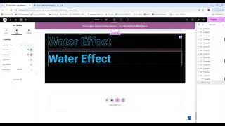 Edit  Home  with Elementor  - Water Effect