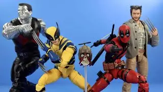 MARVEL LEGENDS DEADPOOL & WOLVERINE MOVIE SERIES REVIEW. DEADPOOL, WOLVERINE, LOGAN, AND COLOSSUS.