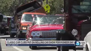 Classic Car Clubs Put On Rolling Car Show For Pioneer Day