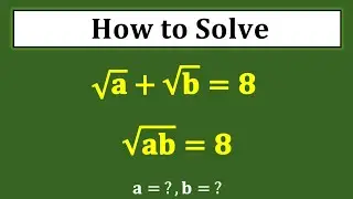 Germany | Can You Solve? | A Nice Square Root Algebra Problem | Maths Olympiad