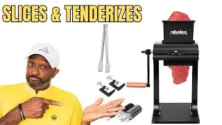 🔥 Meat Tenderizer Tool & Beef Jerky Slicer | 2-in-1 Heavy Duty Cuber for Beef & Chicken