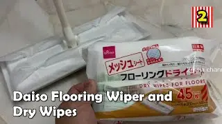 Швабра для мытья полов Daiso и сухие салфетки для первого использования