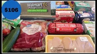 $106 Walmart Grocery Pick Up + Meal Plan | Amazing substitutions in my favor!
