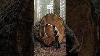 Turning a Giant Fallen Tree into a Cozy Rest Place 😍#shortsfeed #woodworking #shorts #nature #tree 🌳