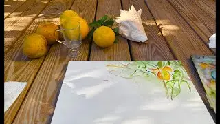 Tom Mannion is live! Still life with clear glass, real time, watercolor painting