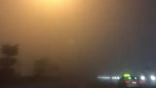 Heavy fog on Al Ain - Abu Dhabi Road, UAE | No visibility | Drive with Caution