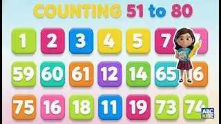 Numbers Name for Kids | 51 to 80  Counting | Learn & Write Numbers for Toddlers  👈✍️✍️#5