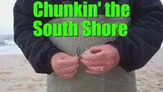 Surfcasting for Striped Bass and Bluefish during Local Surf Fishing Contest - South Shore Classic