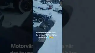 H&auml;r har vi elkablar till alla bilar, men det &auml;r inte f&ouml;r att ladda.  Motorv&auml;rmare &auml;r ett m&aring;ste!