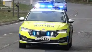 Staffordshire Police, Marked Skoda Octavia, Incident Response Vehicle, responding in Stafford. 