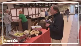Head Turkey Tom Sherry live at Itron in Liberty Lake for Tom's Turkey Drive