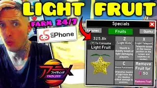🚨LA FRUTA LIGHT FRUIT LLEGA A ANIME FIGHTING SIMULATOR ENDLESS ROBLOX (farm pain con ugphone)