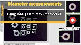 LabVIEW Diameter measurements using IMAQ Clamp Max (EP2 method2)
