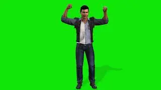Happy Character Animation Green Screen