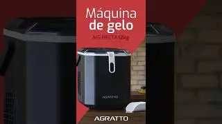 M&aacute;quina de gelo MG preta 12KG - Agratto