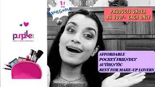 *Under 400/- each | budget makeup  PURPLLE APP haul unboxing upto 60% off   | SIMRAN KHAIRNAR🧿