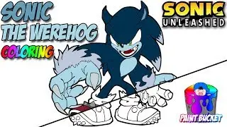 Coloring Sonic the Werehog Transformation Coloring Page - Sonic Unleashed Coloring Book for Kids