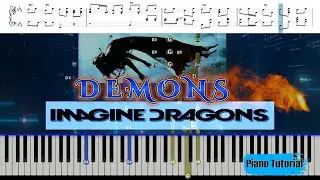 Imagine Dragons ~ Demons ~ ​ Piano tutorial ~ Sheet music ~ Dan Reynolds's vocals