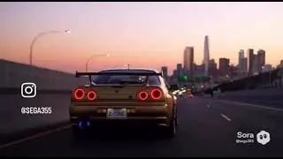 Nissan skyline R34 GT-R change color from silver to gold with Top Secret livery 