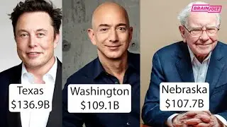 Richest person in every US state ranked | Every State Ranked | Brainjolt