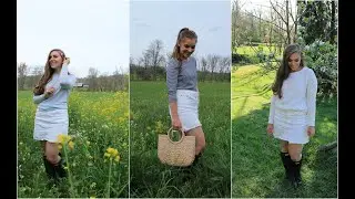 White Denim Skirt |Spring Outfits