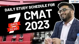 7 days to CMAT 2023 | Daily Study Schedule for CMAT |&nbsp;Target&nbsp;JBIMS