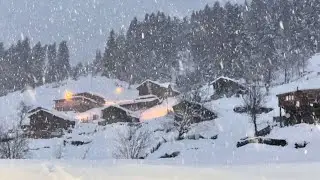 How do people live in high-altitude snowy villages?A snowstorm in the Turkish countryside