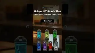 Unique LED bottle that lights Bright shark bottle for hydration