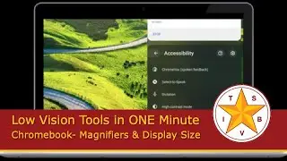 Low Vision Tools in ONE Minute: Chromebook- Magnifiers and Display Size