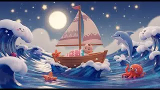 Ocean Waves Lullaby | Calming Bedtime Song for Babies | Soothing Nursery Rhymes for Kids