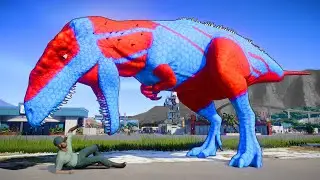 ⚡Flash Spinosaurus vs. Black Lantern Indominus Rex! Superhero Dinosaur Battle Begins!🦖🔥