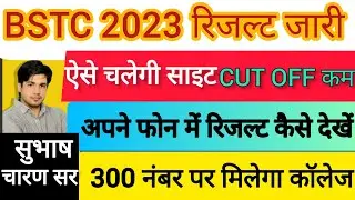 BSTC रिजल्ट जारी 2023 | Rajasthan bstc result 2023 | Final Cut Off all category | #bstc #bstc2023