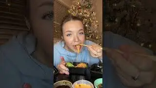 I love learning others holiday traditions ❤️🎄 #eatwithkayla #spicykanisalad #sushi #sushimukbang