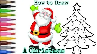 How to Draw Christmas Easy Step by Step | Christmas Drawing | Santa Claus Drawing | Merry Christmas