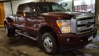 2016 Bronze Ford Super Duty F-350 Dually 4x4 Crew Cab Lariat Platinum Review | Prince George Motors