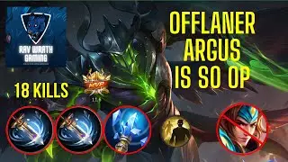 OFFLANER ARGUS IS SO OP | 18 KILLS | MVP | SOLO RANK | MOBILE LEGENDS BANG BANG