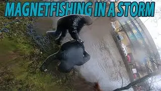 We went magnet fishing in a storm!