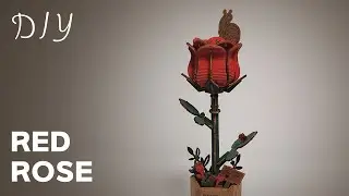 [DIY] 3D 나무 퍼즐 꽃 붉은 장미 만들기 ㅣ 3D WOOD PUZZLE BLOOM RED ROSE DIY