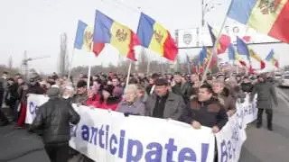 Vrem alegeri! Гигантская колонна &laquo;Нашей Партии&raquo; - съемка с дрона! (16.01.16)
