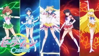 [1080p] Inner Sailor Guardians Group Transformation (Pretty Guardian Sailor Moon Cosmos)