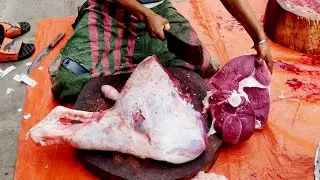 Great Beef Cutting Skills by Expert Butcher || Beef Cutting at Meat Market || Butcher Near Me