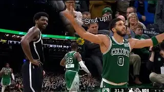 Kyrie laughs at Celtics fans boo'ing him and Tatum tells them to shut up