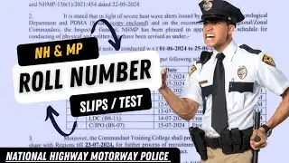 National Highway Motorway Police Job Roll Number Slips|NH & MP Job Roll Number Slips|Motorway Police