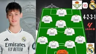 REAL MADRID VS REAL BETIS 🔥. REAL MADRID PREDICTED LINEUP 🔥. MBAPPE STARTS 🔥🔥