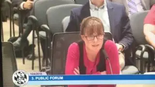 Colleen Morris, BOE public forum testimony
