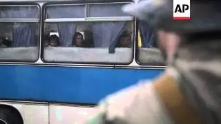 Five busloads of refugees leave rebel-held Donetsk for Rostov in Russia