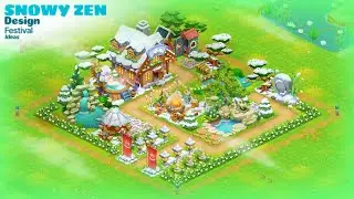 Snowy Zen design Festival ideas in Hay Day #hayday 