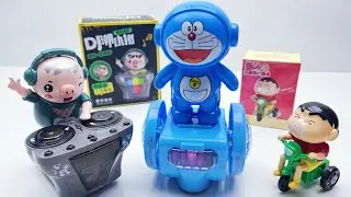 Electric Toy Unboxing | Doraemon Riding a Balance Bike | A Pig DJing a Recording | Crayon Shin-chan 