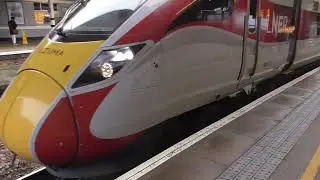 LNER Azuma (The Highland Chieftain) Class 800 110 Departures York for Inverness via Edinburgh