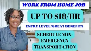 WORK FROM HOME JOB 2024 | Remote Job | Online Job | Schedule Rides for Appointments | Up to $18/hour